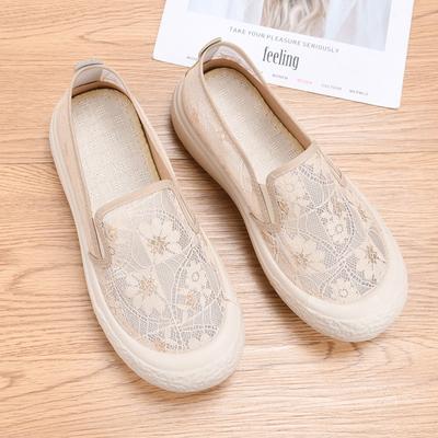 New Women's Shoes Platform Cloth Shoes Women's Casual Versatile Single Shoes Shallow Flat Shoes One Pedal Lazy Tide Shoes