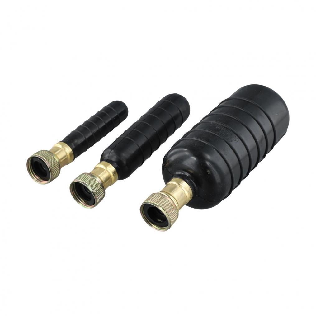 3dílná sada vypouštěcího vaku pro účinné čištění potrubí pomocí tlaku vody