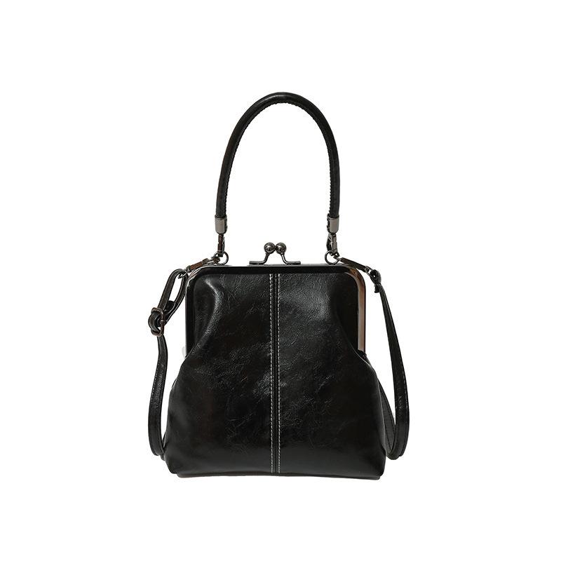 Shell Shape Shoulder Crossbody Bag Women Korean Style Versatile Chic Top Handle Handbag чёрный