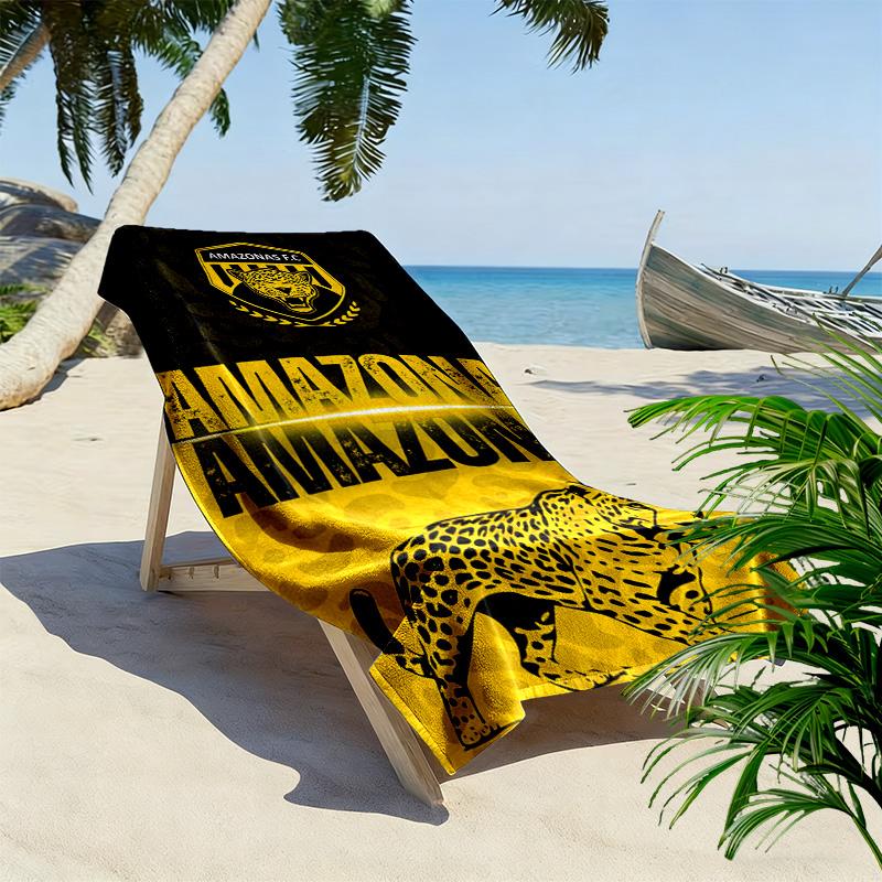 AMAZONAS FC Logo Aufdruck Strandtuch, Großes Weiches Schnelltrocknendes Handtuch für Strand Camping Schwimmen