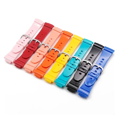 Small Shop Rubber Strap Pin Buckle for Casio BABYG BGA130 131 160 BA110 111 112 5338 Sports Waterproof Watch Band (Bare Powder)