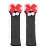 Christmas Fleece Trim Warm Leg Warmers Sweet Plush Balls Bows Knitted Boot Covers Festival Footless Socks for Women