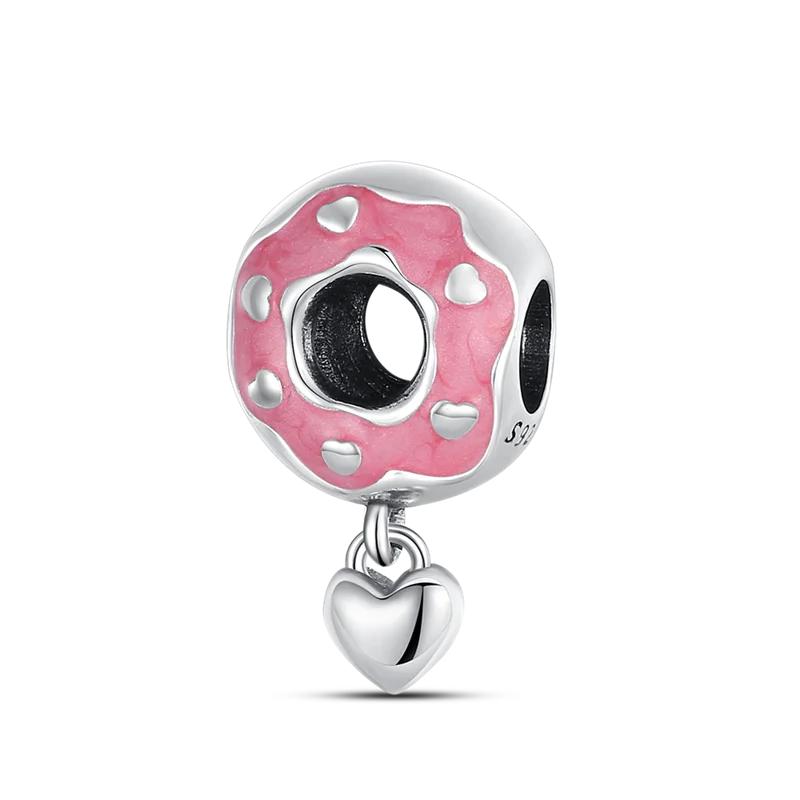 Coppercharm Afternoon Tea Series Donut Cake Coffee Wine Cup Fit Women'S Bracelet Making Jewelry Gift