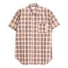 COMME Des GARCONS SHIRT S20031 Orange Cotton Check X Leopard Print Short Sleeve Shirt Tops M Orange blackUsed