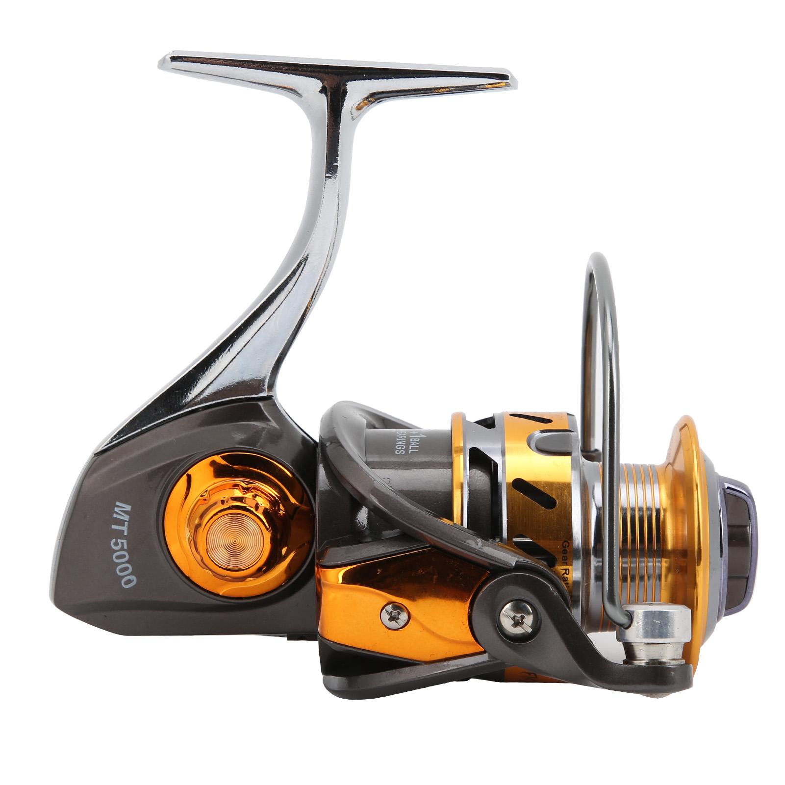 MT5000 Metal Sea Fishing Spinning Reel 5.5:1 Gear Ratio 12+1BB Portable Fishing Wheel