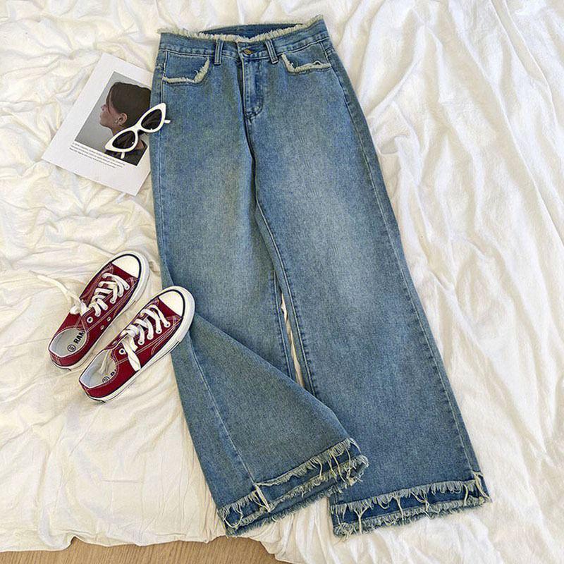

Women s Black & Grey High-Waisted Wide Leg Jeans, Floor-Length Slimming Straight Leg, Petite Fit for Spring & Autumn 2025. Medium