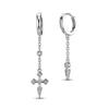 Niche Design Women's S925 Sterling Silver Zircon Hoop Earrings - Christmas Edition