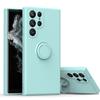 Suitable for Samsung S25 Ultra Mobile Phone Case S23fe Full-inclusive Liquid Silicone S24plus Ring Holder Note20