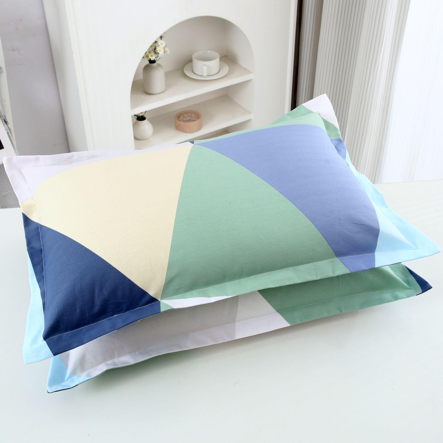 Набор из 2 наволочек-конвертов из твила из чистого хлопка для взрослых 45cm x 65cm