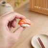 Keychain Pendant, Simulated Salmon Sushi Stress Relief Toy with Hanging Food Texture Chain, 3D Printed Ornament for Backpack School Bag Charm