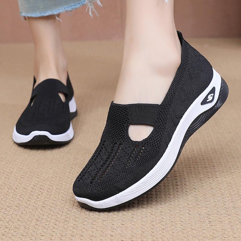Soft and Breathable Mom's Shoes Casual Women's Shoes Large Size Fashion Solid Color Durable 2024 Spring and Autumn New