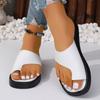 Summer slippers solid color set toe thick bottom cool slippers large size polyurethane bottom cool slippers women