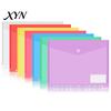 Subject Sorting File Organizer Plastic Folder with Label Pocket, Hook And Loop Closure Clear Push-type Round Buckle Poly Envelope Document Folder,