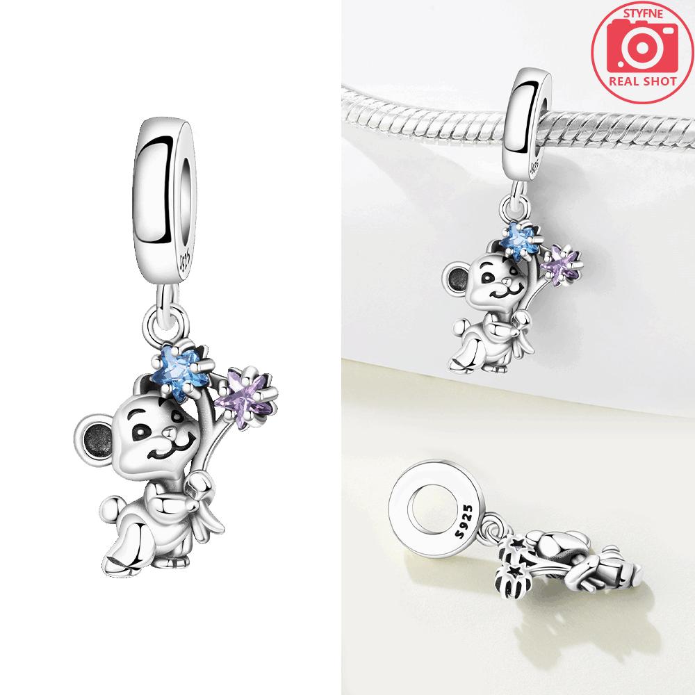 Шармы Медь Оригинальный Коричневый Звезда Медведь Коала Синий Воздушный Шарик Енот Шармы Бусины Подходят для Браслета Женские Украшения Сделай Сам Изысканный Подарок