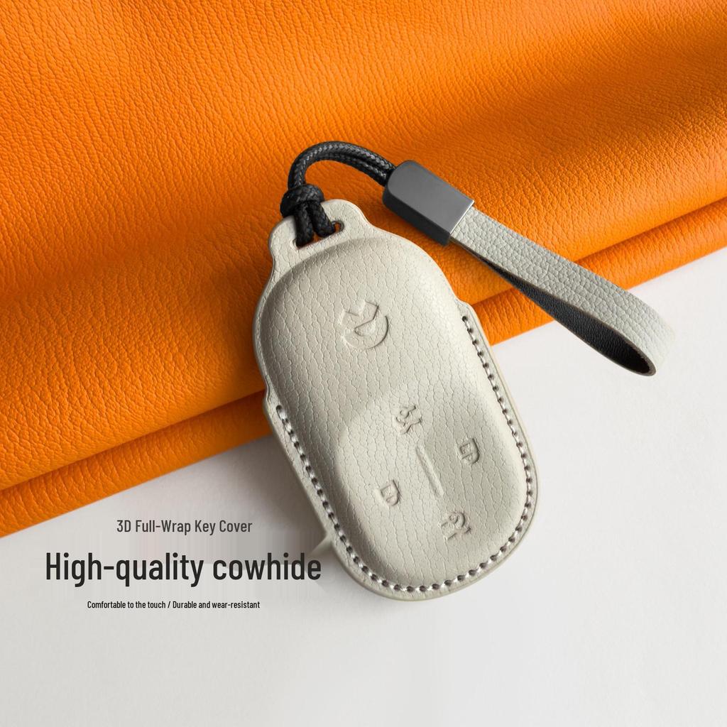 Premium Ceramic Key Shell for 2026 NIO ES8 ET9 - Genuine Leather Cover & Buckle for Men & Women
