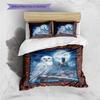 Cartoon Pattern Bedding Quilt Set Quilt Cover Pillowcase Home Decoration Birthday Gift (1 * duvet cover + 2 * pillowcase, without core)