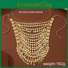 Gold Alloy Coin Pendant Necklace With Multilayer Tassels For Women Summer