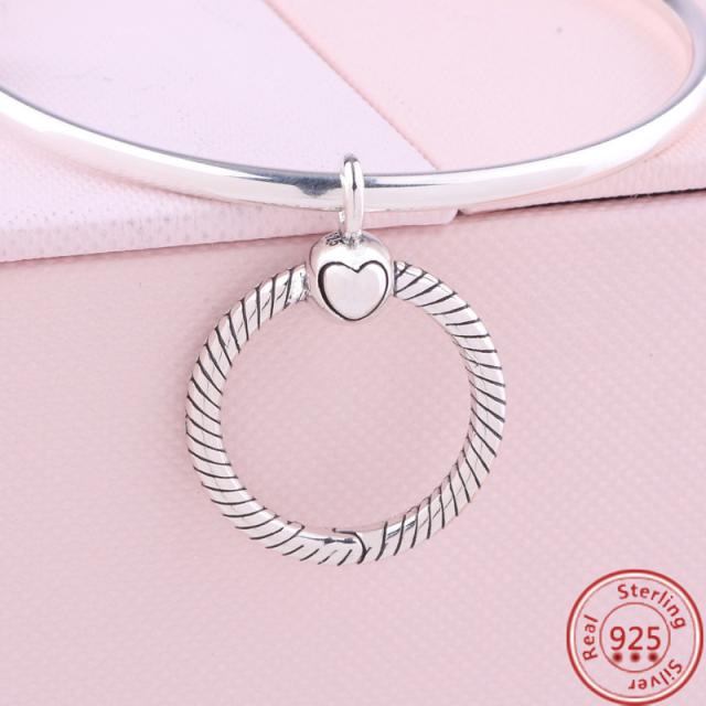 New O Heart Shape Fashion Pendant Key Chain Beads Fit Original Fashion Bracelet Necklace Diy Charm Women Jewelry