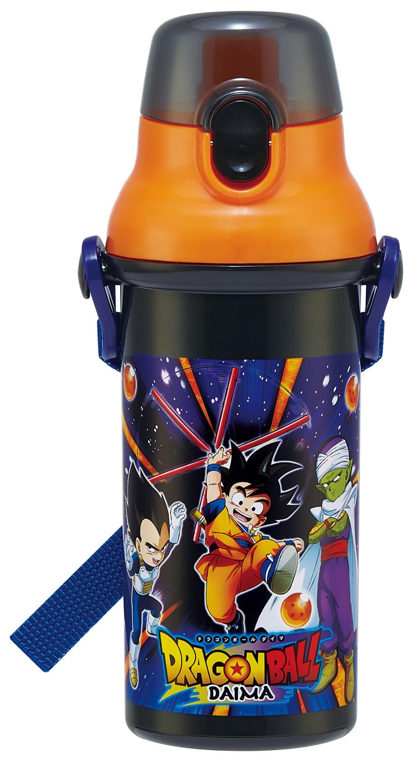 

Skater Water Direct Dishwasher Made in Dragon Ball DAIMA Children s Bottle, 480ml, Drinking, Plastic, One-Touch Operation, Safe, Japan, Design, Boys,