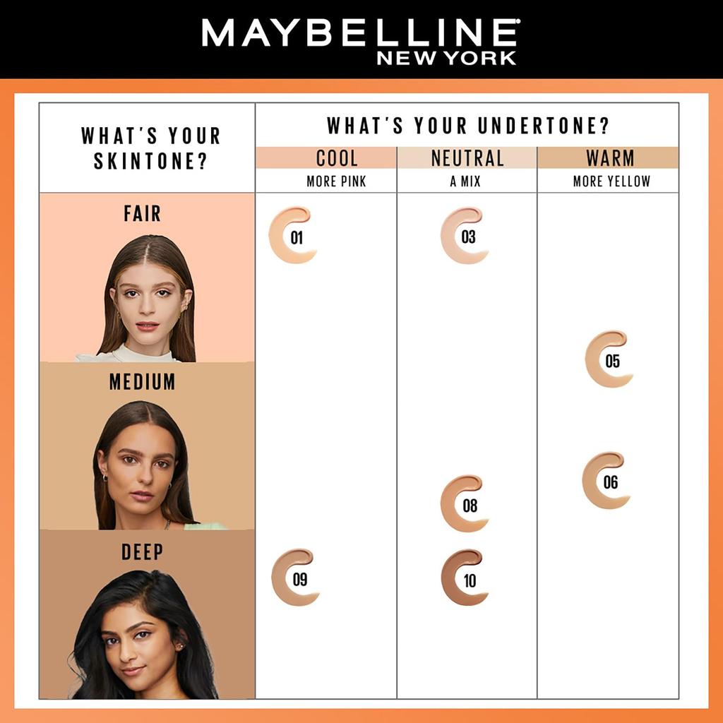 Maybelline New York Liquid Foundation With SPF 50 Vitamin C Skin Tint Natural Coverage 30Ml Shade 01 Daily Makeup