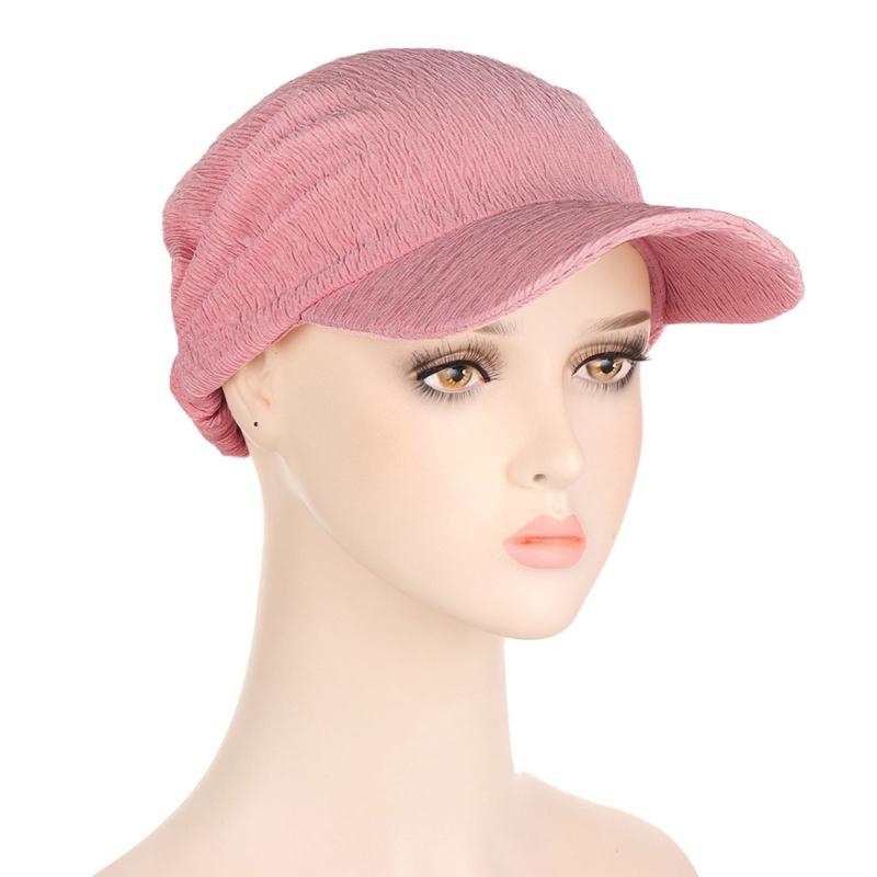 Classy Summer Sunscreen Turban Cap Headband Solid Color Hair Wrap Nursing Cap Headwear Sleeping Cap for Friends