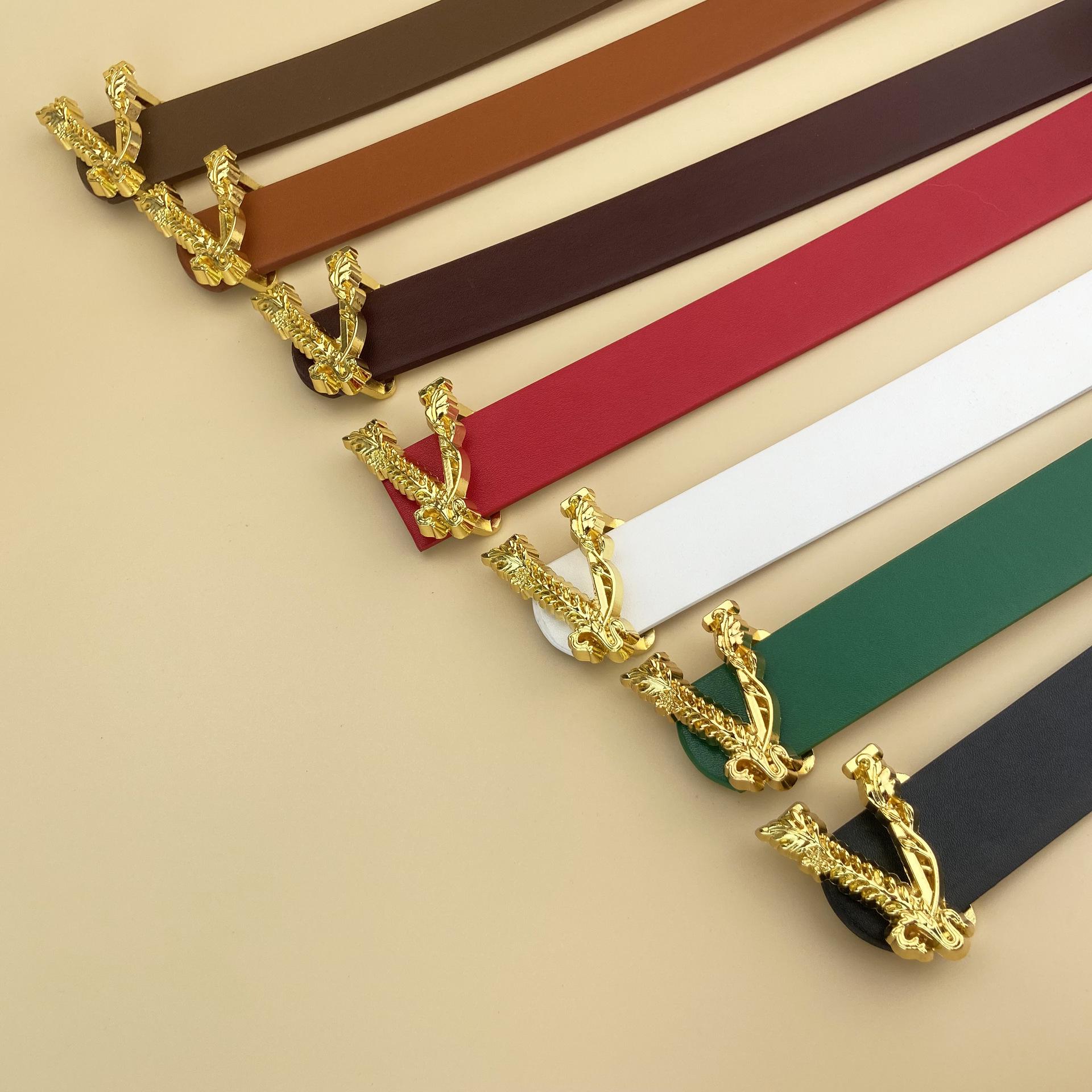 

Women s Versatile High-End Black Leather Belt - Trendy, Decorative, and Simple for Jeans 110cm білий