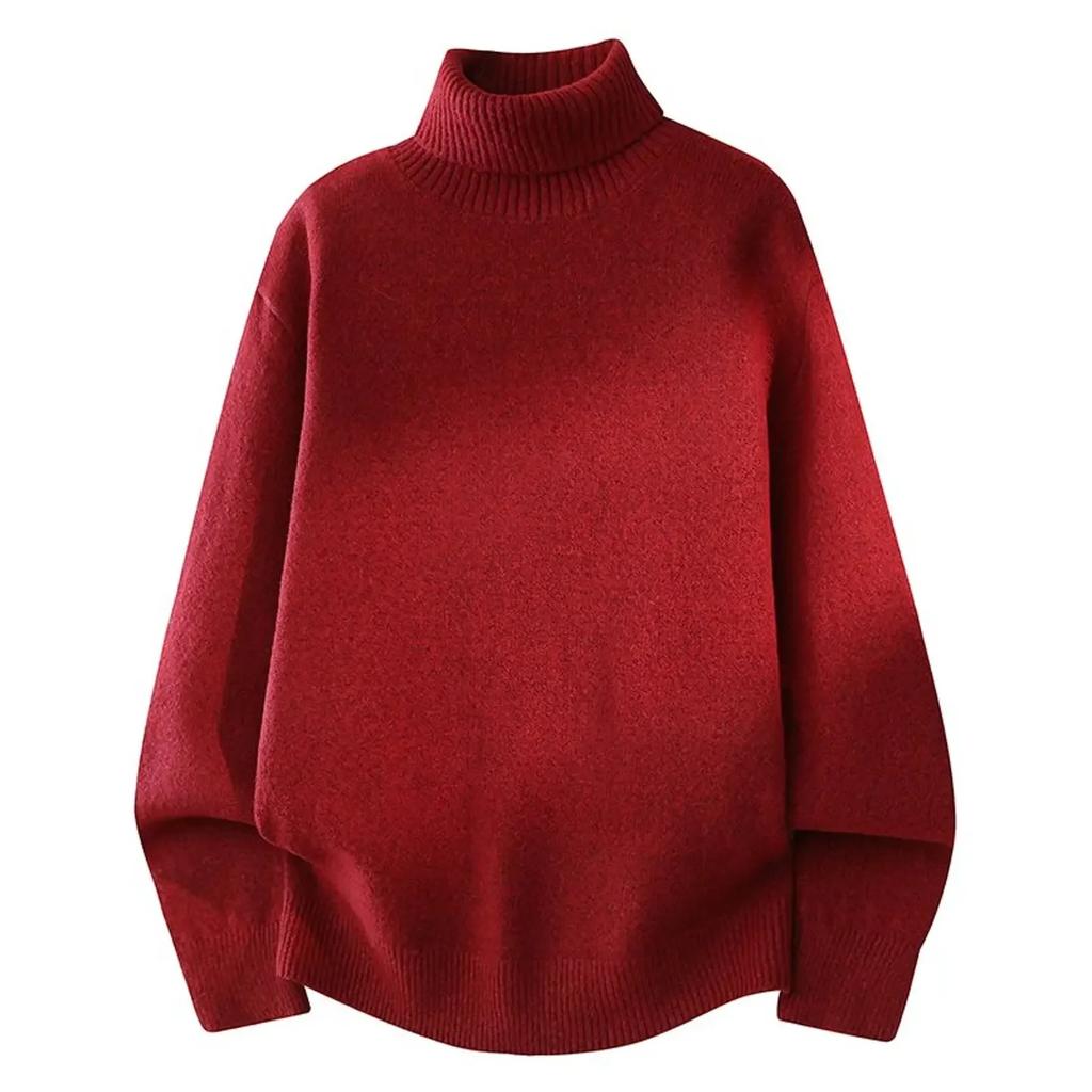 Men Korean Turtleneck Sweater 2026 Man Hight Collar Knitted Sweater Fashion Casual Sweater Autumn Winter Men Thick Warm Pullover