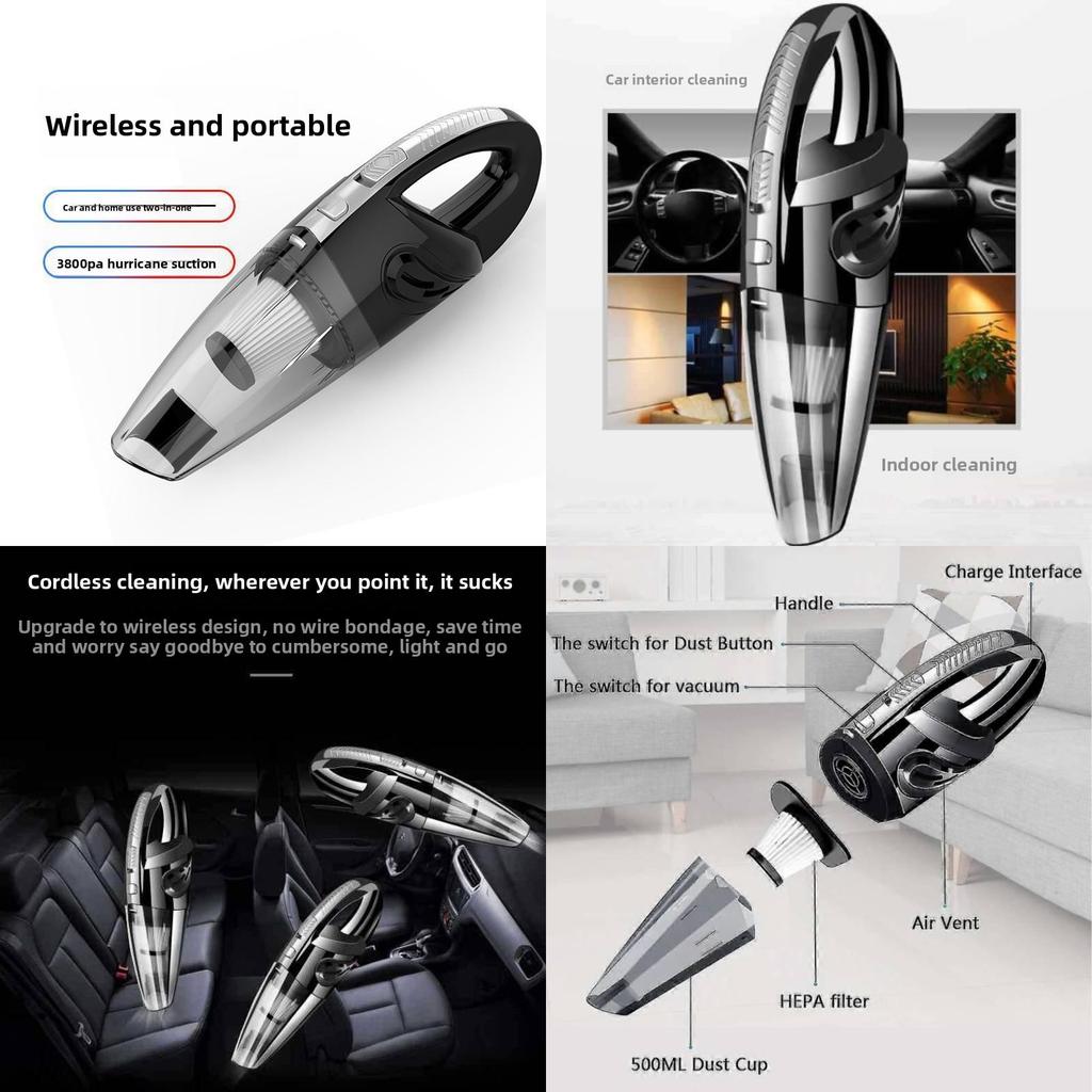 Handheld Car Vacuum Cleaner Rechargeable Wet Dry Pet Hair Remover For Home And Vehicle Cleaning