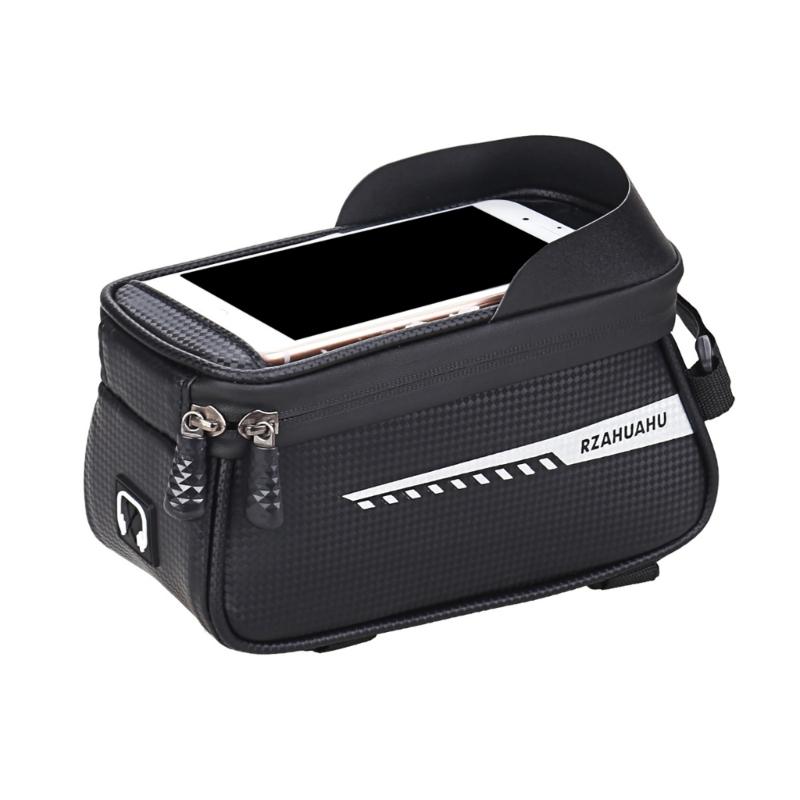 Multifunctional Bicycle Bag Waterproof Bike Top Tube Bag Cycling Phone-Case Holder for Under 6.5'' Phones Bike Accessory