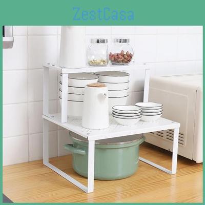 Rack Kitchen Stackable Stable Storage Large Platform Cabinet Organizer Shelf Countertop Sundries Holder Pantry Spices Plate Desk Book Storage Shelf