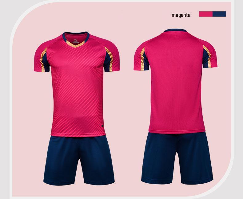 Unisex bedruckter Fußballteam-Trainingsanzug - für Erwachsene & Kinder, kurzärmelig, atmungsaktives Material