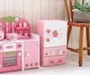 Mother Garden Wooden Toy Wild Strawberry Cutie Chilled Refrigerator Play Set 17 Pieces Accessories Completed Product 441-58399 [Wooden Play Set