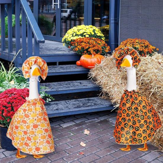 Autumn Goose Outfit Thanksgiving Halloween Christmas Goose Costume Holiday Lawn Goose Clothes