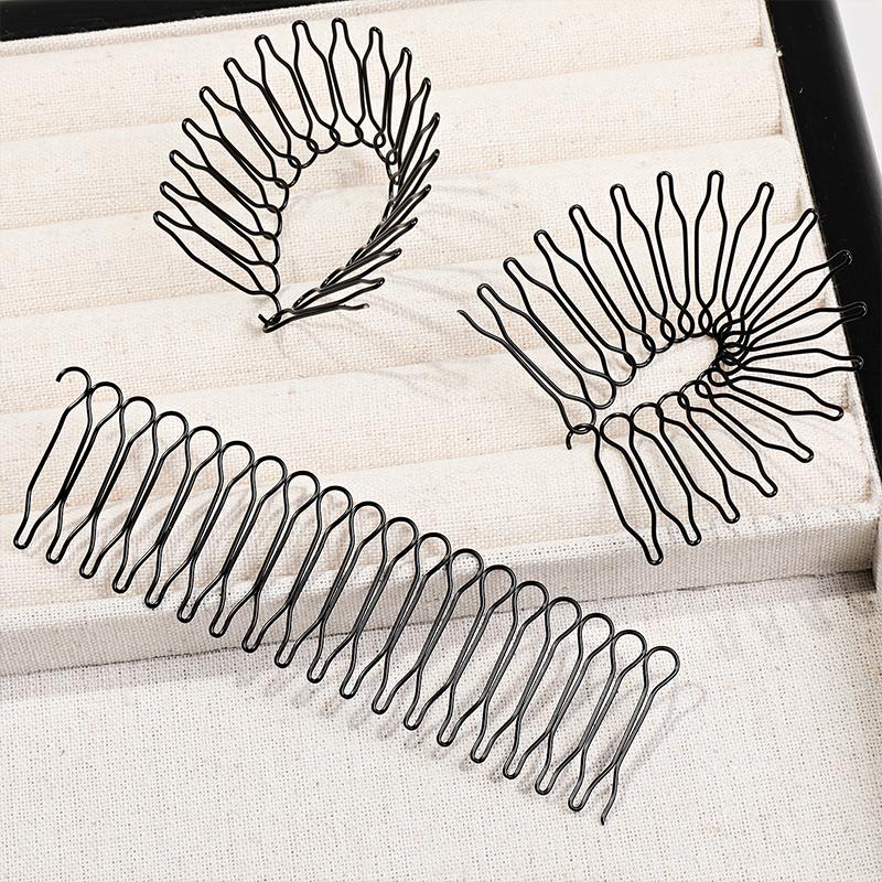 4Pcs Women Girls French Twist Updo Bun Holder Tools Invisible Broken Hair Hairpin Base U Shape Hair Styling Accessories