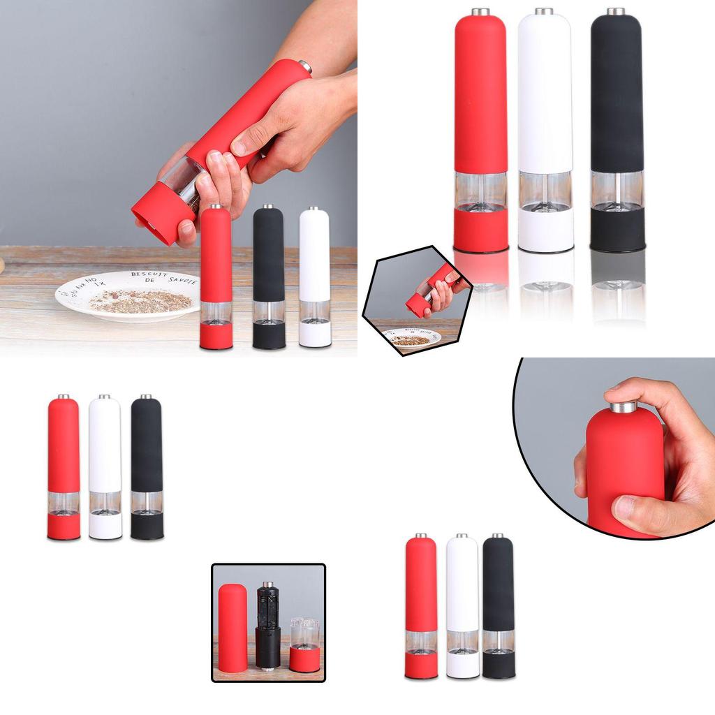 Electric Pepper Grinder Salt Spice Herbal Containers Easy Clean Home Kitchen