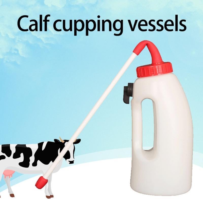 Large Capacity Calfs Nursing Bottle Food Grades Easyly Carry Livestock Feeders for Calfs Nutritions