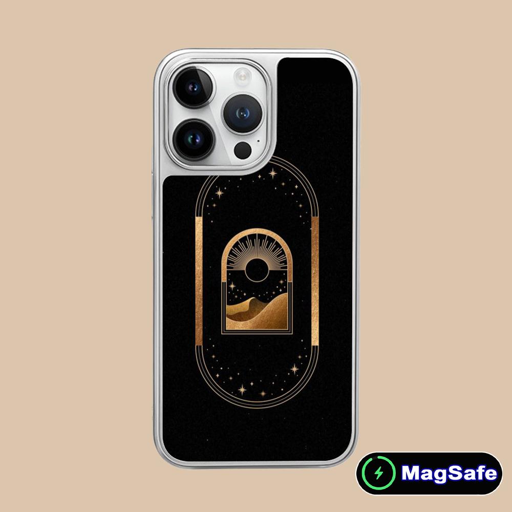 Sun Moon Mobile Cell Phone Case for iPhone 17 16 15 14 13 12 11 Air Pro Max Plus Magsafe Silver Plating Colorful Cover Luxury