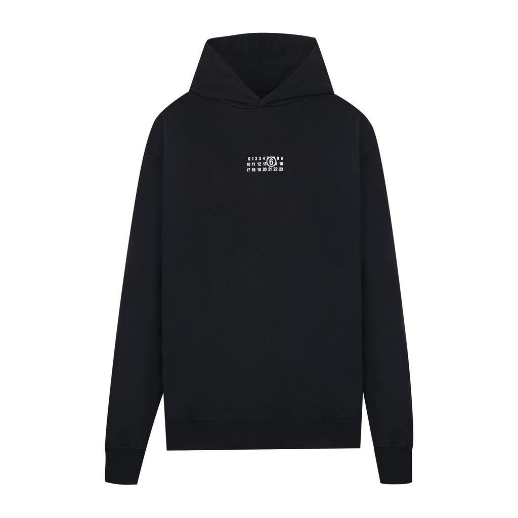Unisex Margiela Hoodie: Lockere Passform, Umgekehrtes MM6-Logo, Reine Baumwolle, Rundhalsausschnitt, Trendiger Stil