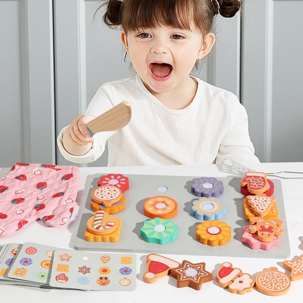 Kids Educational Pretend Play Baking Toy Set With Simulation Cookie Shapes For Home And School Activities