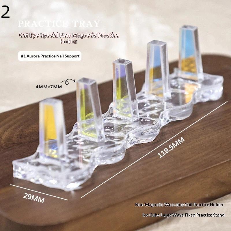 Non-Magnetic Nail Stand For Press On Nails Display Acrylic Nail Tips Practice Holder Reusable Nail Stand For Beginners Diy Salon