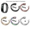 Suitable for Huawei for Honor Band 5 4 Watch Band Adjustable Stainless Steel Replacement Strap Wristband Bracelet Rust P