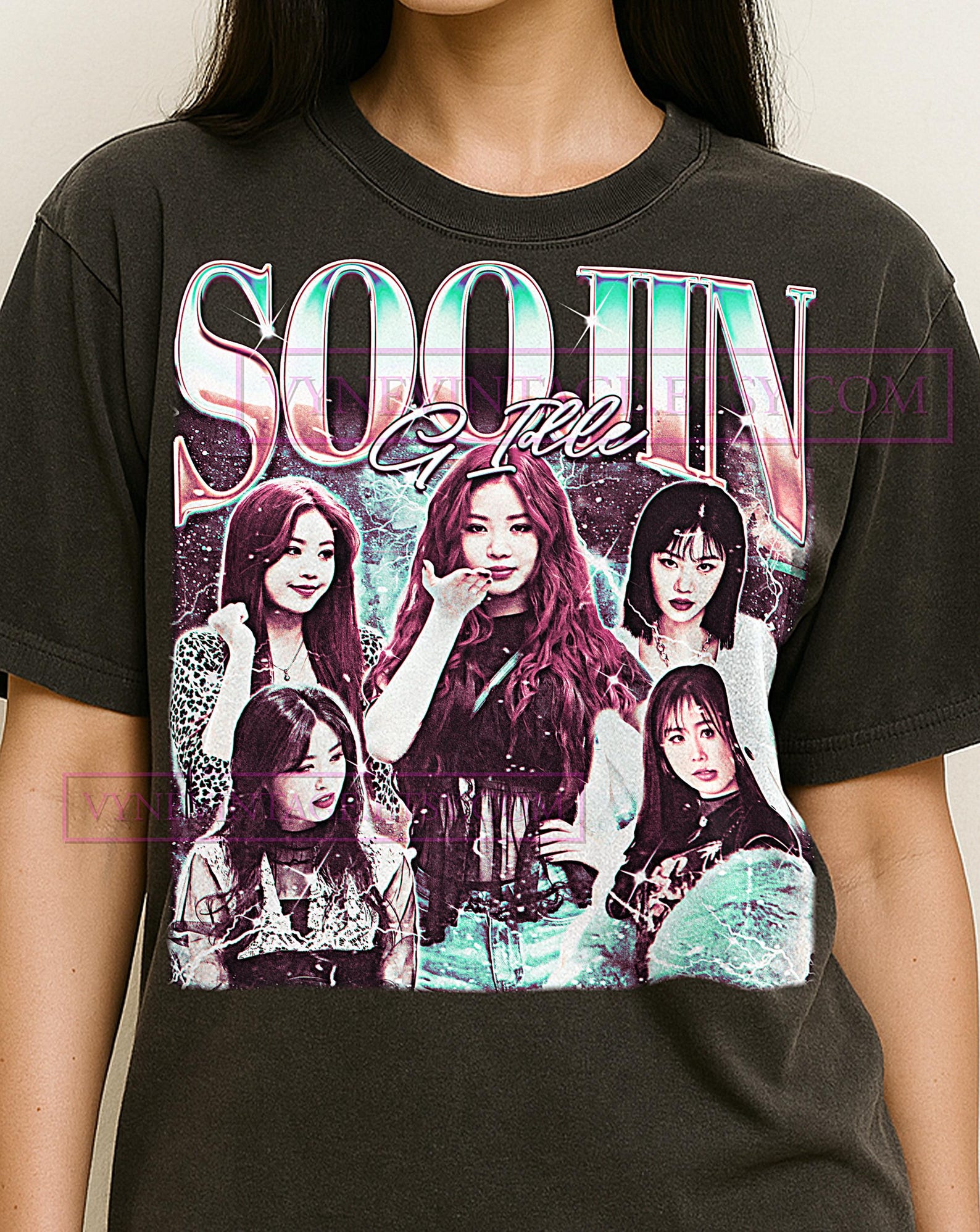 Soojin G Idle Shirt, 90s Vintage Retro Bootleg Soojin T-Shirt, K-Pop Dancer Graphic Tee, Solo Artist Fan Aesthetic Shirt L