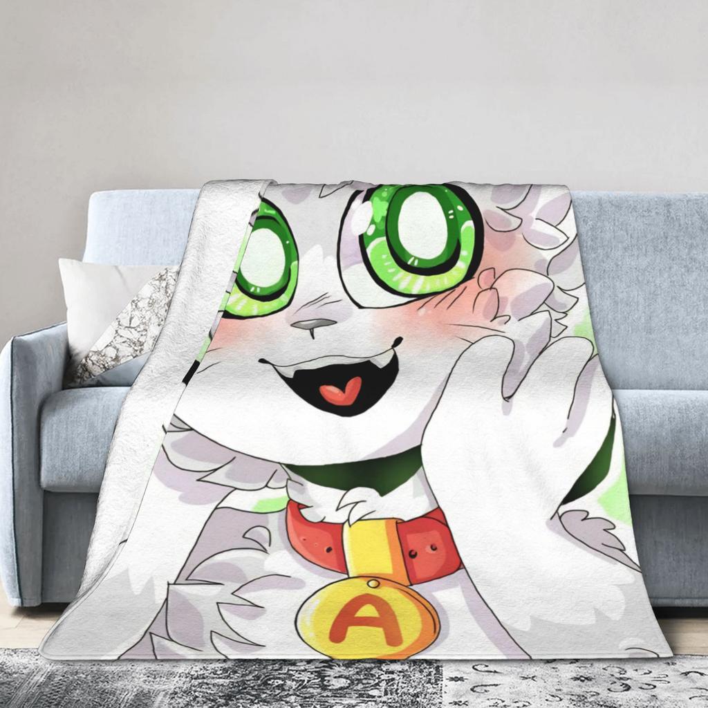 Acenixs Gaming Knitted Blanket Cartoon  Flannel Throw Blanket Home Couch Decoration Soft Warm Bedspreads,