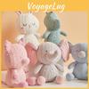 Soft Knitted Toy Rabbit Elephant Pig Plush Animal Doll Baby Comforter Wholesale Custom