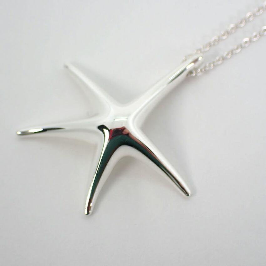 [Pre-owned] Tiffany 925 Starfish Pendant Necklace J79-1