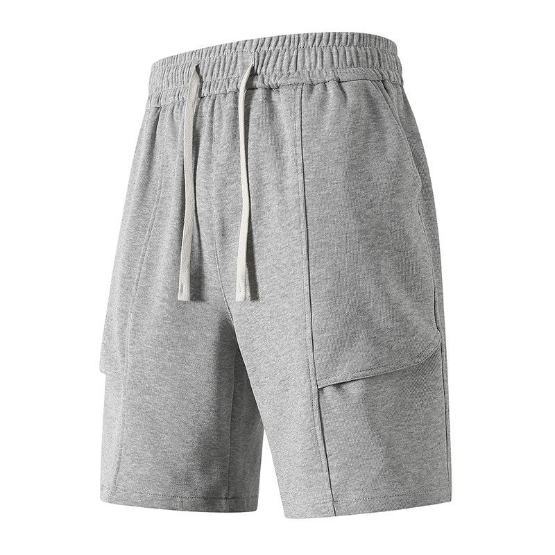 

Летние мужские трикотажные повседневные шорты из дышащего хлопка с завязками на талии, свободные спортивные шорты для мужчин, для тренировок в спортзале, короткие штаны S