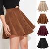 Arrival Autumn Winter All-match Women's Corduroy High Waist Button Flower Bud Skirt Party Bodycon Dress
