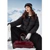Qiushui Yiren Women's Classic Black Hooded Thickened Down Jacket