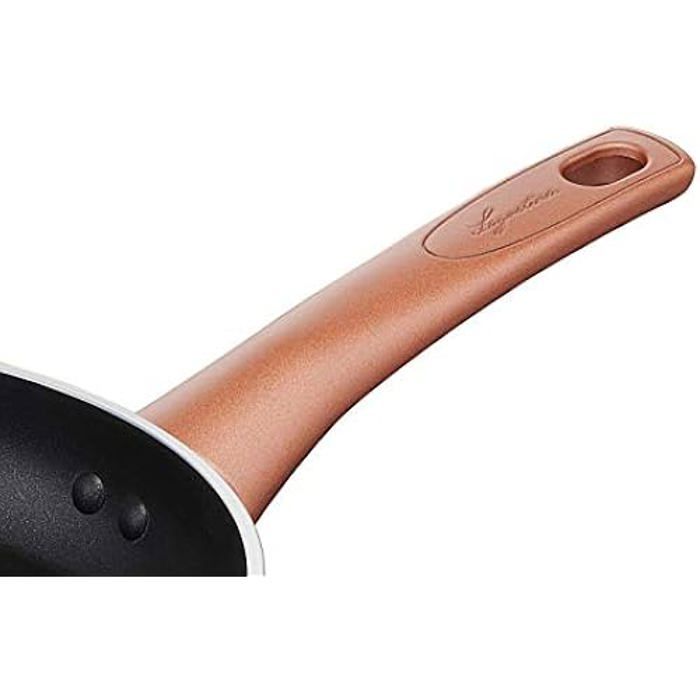 Wok - lagostina - ramata - aluminium antiadhésif - 28 cm - effet cuivre poli