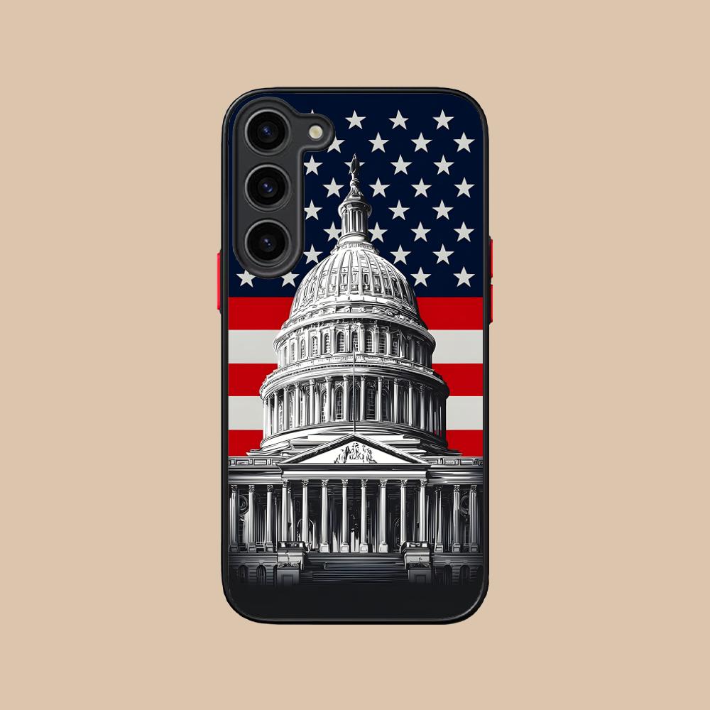 

USA America Flag Silicone Mobile Phone Case for Samsung Galaxy S26 S25 S24 S23 S22 S21 Plus FE Ultra Colorful Cover Galaxy S21+ 5G